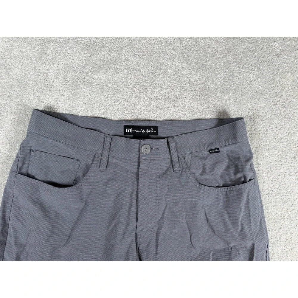 Travis Mathew Golf Pants Mens 32x32 Open To Close Chino Performance Heather Gray